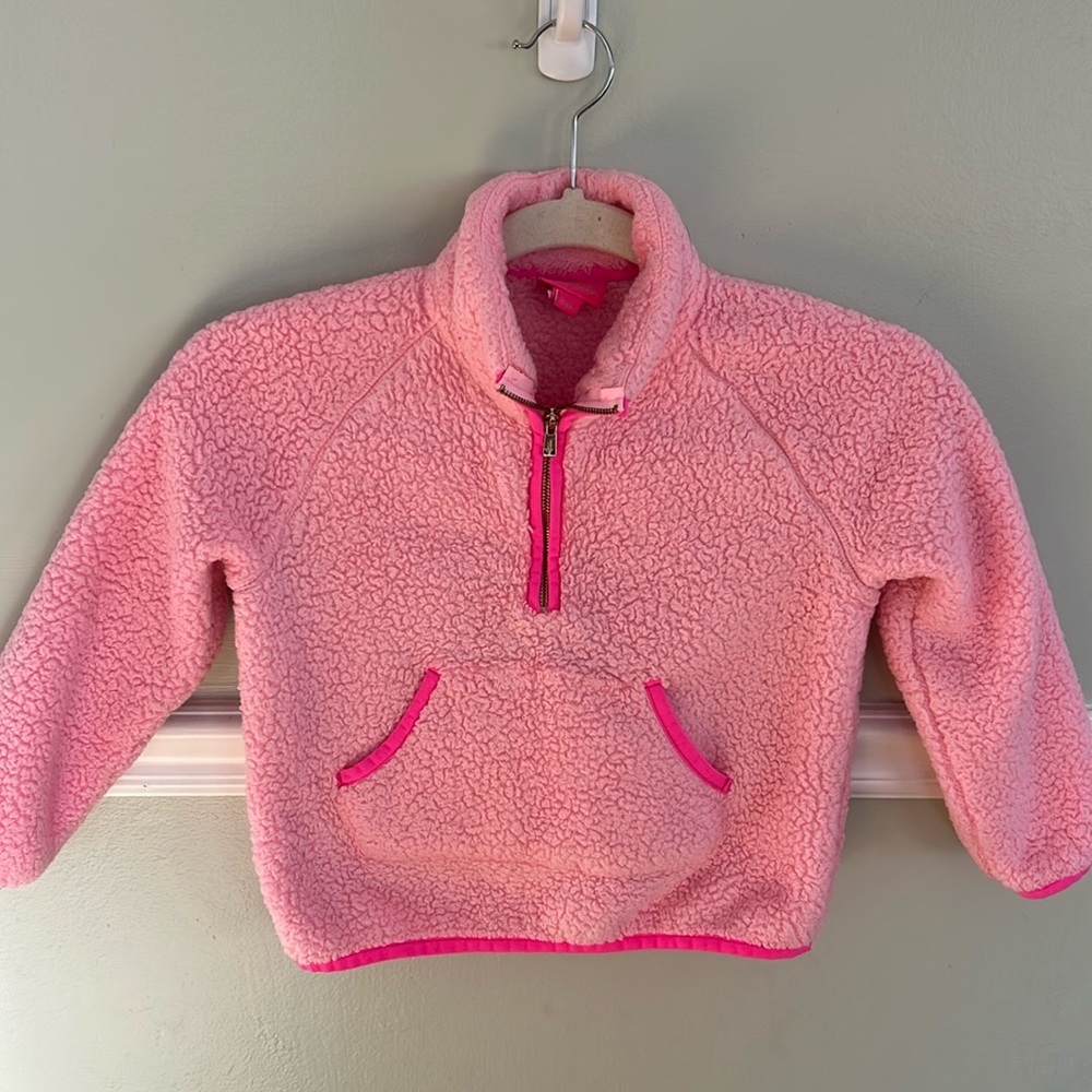 Neon pink Lilly Pulitzer fleece pullover